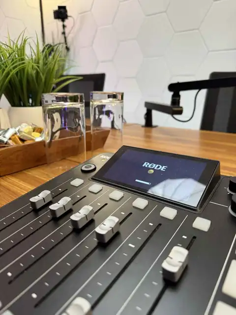 RØDECaster Pro II audio console at Podcast Studio San Antonio